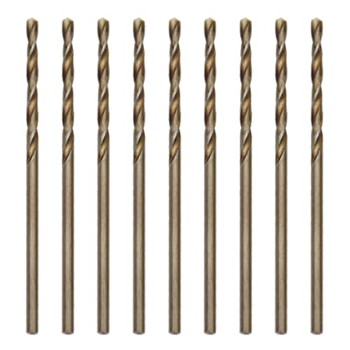 CEEYSEE 10 Stücke 1.5mm HSS Cobalt Bohrer Set M35 Metallbohrer Spiralbohrer Cobalt Drill Bit zum Bohren in Edelstahl, Metall, Gusseisen und harten Kunststoffen (1.5mm) von CEEYSEE