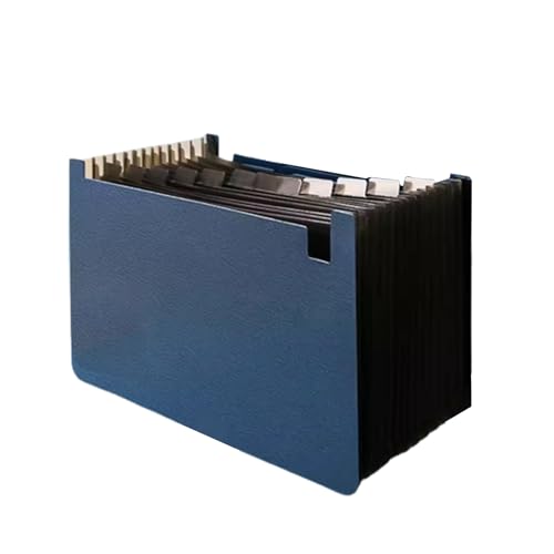 Akkordeon-Aktenordner, A4-Fächerordner, Dokumenten-Organizer mit 13 Fächern, Akkordeon-Organizer, Aufbewahrungsboxen for Akten und Dokumente/Grau(Blue) von CEHJZQRPL