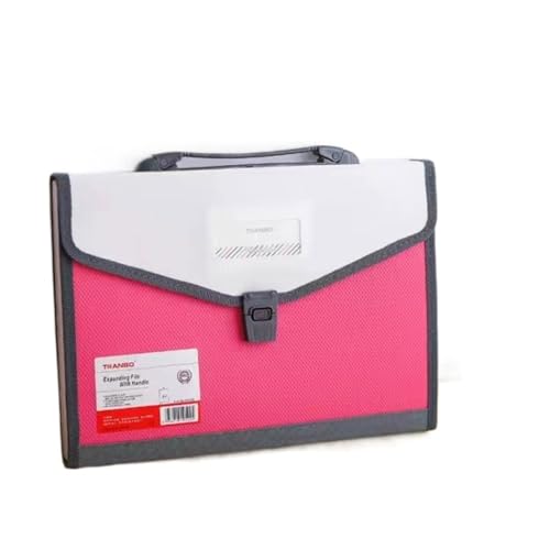 Akkordeon-Aktenordner, Große Kapazität 13 Taschen A4 Erweiterung Brieftasche Datei Ordner Papier Dokument Lagerung Organ Tasche Halter(Rose) von CEHJZQRPL