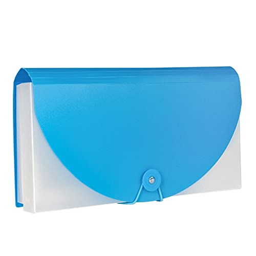 Akkordeon-Aktenordner, Quittungsmappe mit Schreibtischständer, 13 Fächer, erweiterbare Akkordeon-Coupon-Aufbewahrung, kleiner Dokumentenordner-Organizer, Akkordeon-Geldbörse/Blau(Blue) von CEHJZQRPL