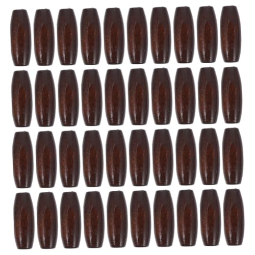 CEHJZQRPL 100 Stück natürliche ovale Holzperlen mit großem Loch, lose Abstandsperlen aus Holz, Bauernhaus-Girlanden-Charms, Perlen for DIY-Bastelschmuck, Makramee-Herstellung(Chocolate) von CEHJZQRPL