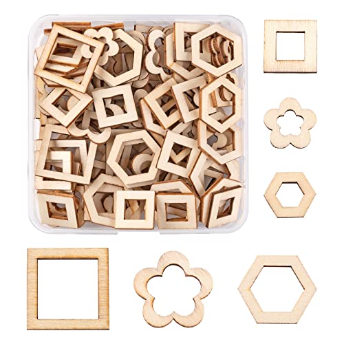 CEHJZQRPL 120 Stück natürliche ovale runde Holzperlen mit großem Loch, unbehandelte lose Holz-Abstandshalterperlen, Loch: 9–10 mm(6 Styles 17~30x19.5~30mm) von CEHJZQRPL