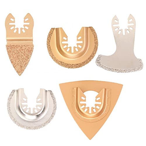 CEHJZQRPL 5-teiliges Hartmetall-Diamant-Sägeblatt, oszillierendes Multifunktionswerkzeug, Holzbearbeitungs-Schleifschneidewerkzeug, Ersatz for mehrere Klingen for elektrische Säge CEHJZQRPL 5-teiliges Hartmetall-Diamant-Sägeblatt, oszillierendes Multifunktionswerkzeug, Holzbearbeitungs-Schleifschneidewerkzeug, Ersatz for mehrere Klingen for elektrische Säge von CEHJZQRPL