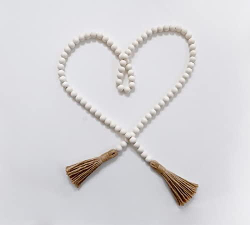 CEHJZQRPL 58in Holzperlengirlande Moderne BauernhausDekorgirlande Boho Gebetsperlen Neutrale Wohndekoration Holzperlen mit Quasten CEHJZQRPL 58in Holzperlengirlande Moderne BauernhausDekorgirlande Boho Gebetsperlen Neutrale Wohndekoration Holzperlen mit Quasten von CEHJZQRPL