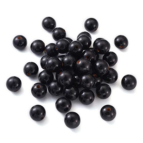 CEHJZQRPL 800 Stück natürliche ovale Holzperlen, 4 Farben, Holzperlen for die Schmuckherstellung(Black,30mm) von CEHJZQRPL