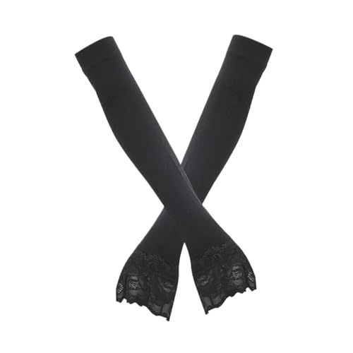 CEHJZQRPL Armstulpen 2er-Pack Schwarz & Weiß Sport Radfahren Laufen Angeln Baumwolle Sonnenschutz(Black) von CEHJZQRPL