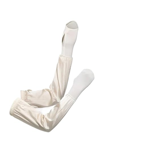 CEHJZQRPL Damen Sonnenschutz Armstulpen Nylon Mehrfarbig Outdoor Radfahren Laufen Sport(Beige) von CEHJZQRPL