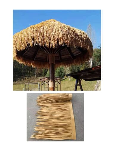 CEHJZQRPL Palm Thatch Runner Roll Mexikanische Stil Strohdachplatten Palm Thatch Roll Tiki Hut Strohdächer Duck Blind Grass(Straw Yellow) von CEHJZQRPL