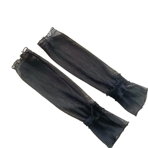 CEHJZQRPL Sonnenschutz-Ärmel, Armstulpen, 2 Stück, Mehrfarbig, 45 cm Länge, Kühlung, Fahren, Radfahren(Black) von CEHJZQRPL