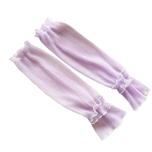 CEHJZQRPL Sonnenschutz-Ärmel, Armstulpen, 2 Stück, Mehrfarbig, 45 cm Länge, Kühlung, Fahren, Radfahren(Purple) von CEHJZQRPL