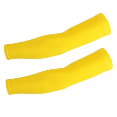 CEHJZQRPL Sonnenschutz Ärmel Armlinge 3er Pack Multicolor M/L/XL Multi-Sport Outdoor Sommer(Yellow,L) von CEHJZQRPL