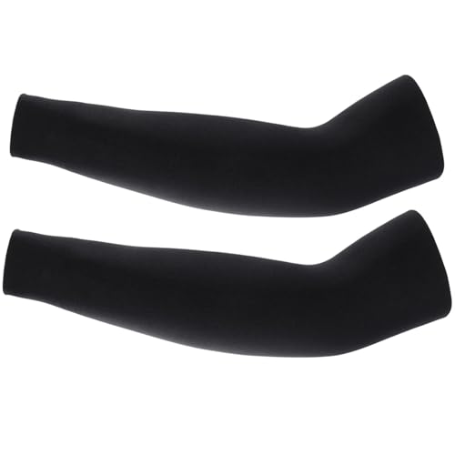 CEHJZQRPL Sonnenschutz-Armmanschetten, 2 Stück, for Laufen, Radfahren, Basketball, Outdoor, Mehrfarbig(Black) von CEHJZQRPL