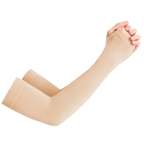 CEHJZQRPL Sonnenschutz-Armstulpen, 2er-Pack, Polyester, Mehrfarbig, for Männer und Frauen, Autofahren, Golf, Angeln, Radfahren(White) von CEHJZQRPL
