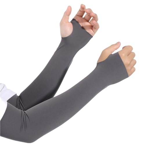 CEHJZQRPL Sonnenschutz-Armstulpen, 3er-Pack, Radfahren, Laufen, Sport, Mehrfarbig, Unisex(Grey) von CEHJZQRPL