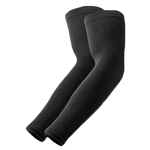 CEHJZQRPL Sonnenschutz-Armstulpen aus Nylon, 33 cm, Mehrfarbig, 3er-Pack(Black) von CEHJZQRPL