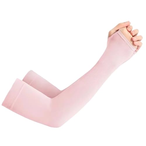 CEHJZQRPL Sonnenschutz-Armstulpen mit Daumenloch, 3er-Pack, Mehrfarbig, for Damen und Herren, Outdoor, Radfahren, Laufen(Pink) von CEHJZQRPL