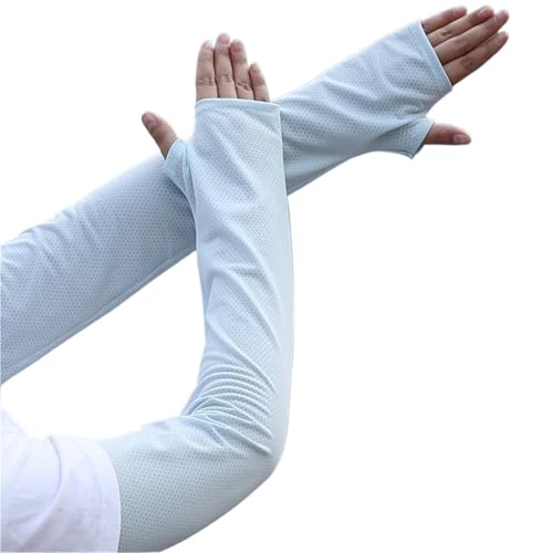 CEHJZQRPL Sonnenschutzärmel 2er-Pack Mehrfarbiger Armschutz for Outdoor-Sportarten Autofahren Radfahren(Blue) von CEHJZQRPL