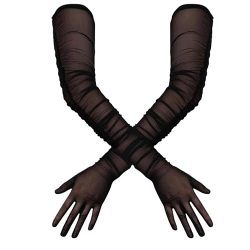 CEHJZQRPL Sonnenschutzärmel for Damen, 2er-Pack, Mehrfarbig, 70 cm, Polyester, for Outdoor-Sport(Black) von CEHJZQRPL