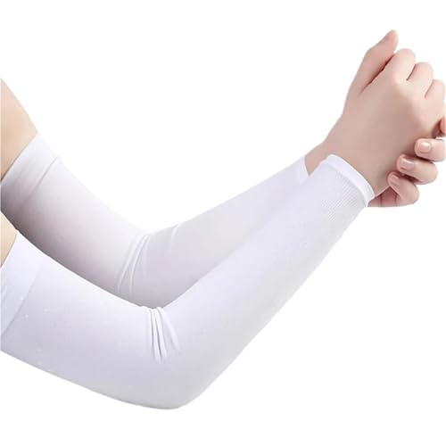 CEHJZQRPL Unisex Sonnenschutz Ärmel Multicolor 3er Pack for Laufen Angeln Radfahren Sport(White) von CEHJZQRPL