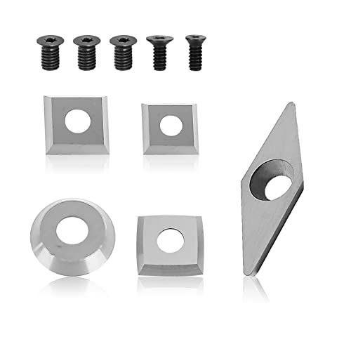 CEIEVER Wendeschneidplatten 5 Stück, Hartmetall Wendeplatten Mit M4+M5+M6 Schrauben, CNC Einsatzschneider für Drehstahl Drechselzubehör CEIEVER Wendeschneidplatten 5 Stück, Hartmetall Wendeplatten Mit M4+M5+M6 Schrauben, CNC Einsatzschneider für Drehstahl Drechselzubehör von CEIEVER