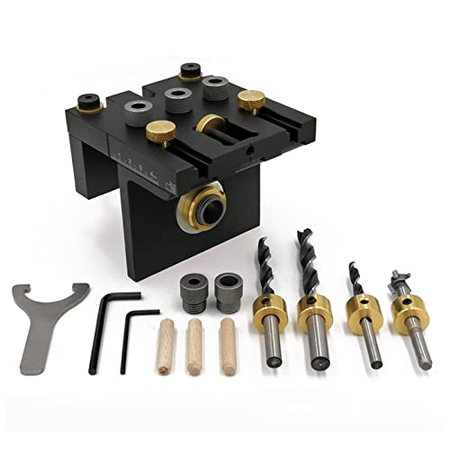 Pocket Hole Jig Set,CEIEVER Taschenloch bohrhilfe 3 in 1 Bohrschablone 6/8/10/15mm Multifunktion Bohrer-Locator für die Holzbearbeitung Pocket Hole Jig Set,CEIEVER Taschenloch bohrhilfe 3 in 1 Bohrschablone 6/8/10/15mm Multifunktion Bohrer-Locator für die Holzbearbeitung von CEIEVER