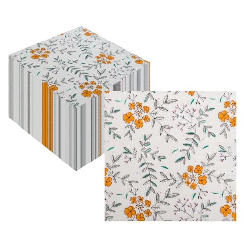 CEILIWEN Party-Servietten, Einweg-Servietten, Blumen-Papierservietten, Papierservietten, Taschentücher für Tischdekorationen, 33 x 33 cm, 120 Stück CEILIWEN Party-Servietten, Einweg-Servietten, Blumen-Papierservietten, Papierservietten, Taschentücher für Tischdekorationen, 33 x 33 cm, 120 Stück von CEILIWEN