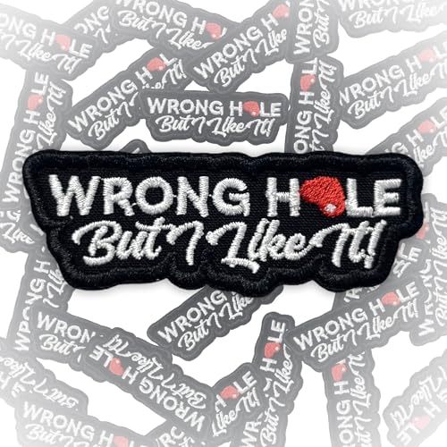Aufnäher mit Aufschrift "Wrong H*le But I Like It", 7,6 cm, lustiges Zitat, sarkastisch, Herz, geistige Gesundheit, Humor, zum Aufbügeln/Aufnähen, Stickerei-Applikation, für Trucker, Hüte, Kleidung Aufnäher mit Aufschrift "Wrong H*le But I Like It", 7,6 cm, lustiges Zitat, sarkastisch, Herz, geistige Gesundheit, Humor, zum Aufbügeln/Aufnähen, Stickerei-Applikation, für Trucker, Hüte, Kleidung von CELAMONA