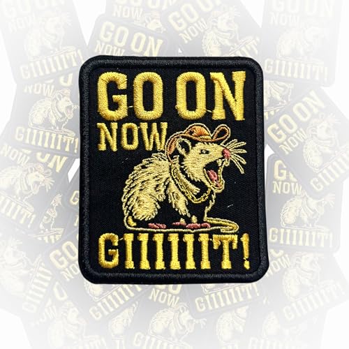 Go On Now Git Patch 7,6 cm, lustiger Cowboy-Opossum-Meme, niedlicher sarkastischer Humor, zum Aufbügeln oder Aufnähen, Stickerei-Aufnäher für Trucker, Hüte, Kleidung, Rucksack, DIY-Zubehör, Mutter Go On Now Git Patch 7,6 cm, lustiger Cowboy-Opossum-Meme, niedlicher sarkastischer Humor, zum Aufbügeln oder Aufnähen, Stickerei-Aufnäher für Trucker, Hüte, Kleidung, Rucksack, DIY-Zubehör, Mutter von CELAMONA