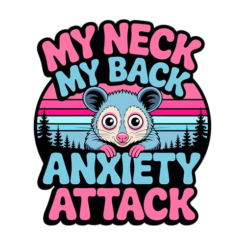 My Neck My Back Anxiety Attack Patch 7,6 cm Lustiges Opossum Niedliches Tier-Meme Geistige Gesundheit Humor Bügeln/Aufnähen Stickerei Stoff Applikation Patches für Trucker Hüte Kleidung Rucksack DIY My Neck My Back Anxiety Attack Patch 7,6 cm Lustiges Opossum Niedliches Tier-Meme Geistige Gesundheit Humor Bügeln/Aufnähen Stickerei Stoff Applikation Patches für Trucker Hüte Kleidung Rucksack DIY von CELAMONA