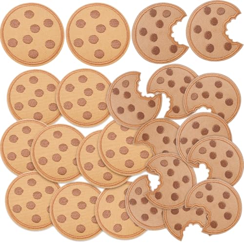 20 Stück 2 Stile Kekse bestickt zum Aufbügeln oder Aufnähen, süße Snacks, Schokoladenkekse für Kleidung, Hüte, Rucksäcke, Jeans 20 Stück 2 Stile Kekse bestickt zum Aufbügeln oder Aufnähen, süße Snacks, Schokoladenkekse für Kleidung, Hüte, Rucksäcke, Jeans von CELTCROTREE