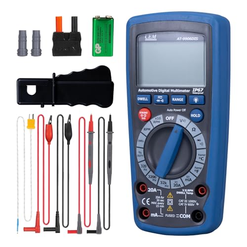 Automotive Digital Multimeter, Universelles Messgerät für Fahrzeugprüfung und Reparatur, CEM AT-9906DIS, Motortester PKW KFZ Diagnose Messen, Dunkelblau Automotive Digital Multimeter, Universelles Messgerät für Fahrzeugprüfung und Reparatur, CEM AT-9906DIS, Motortester PKW KFZ Diagnose Messen, Dunkelblau von CEM