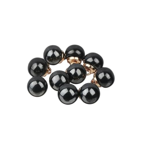 10 Stück 10 mm Perlenknöpfe für Kleidung Strickjacke Kristall Strass zum Aufnähen Knöpfe runde Mini-Dekorationen Nähzubehör von CEMELI