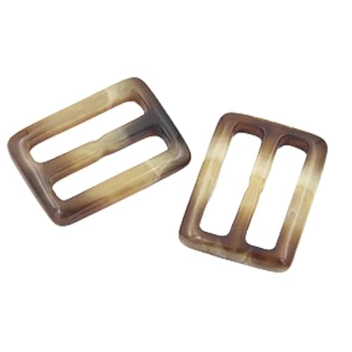 CEMELI 10 Stück 50/25 mm quadratische runde Gürtelschnalle aus Kunstharz, Seidenschal-Schnalle, große T-Shirt-Ring-Clips für Damen, Windjacke, Trenchcoat, Ecke CEMELI 10 Stück 50/25 mm quadratische runde Gürtelschnalle aus Kunstharz, Seidenschal-Schnalle, große T-Shirt-Ring-Clips für Damen, Windjacke, Trenchcoat, Ecke von CEMELI