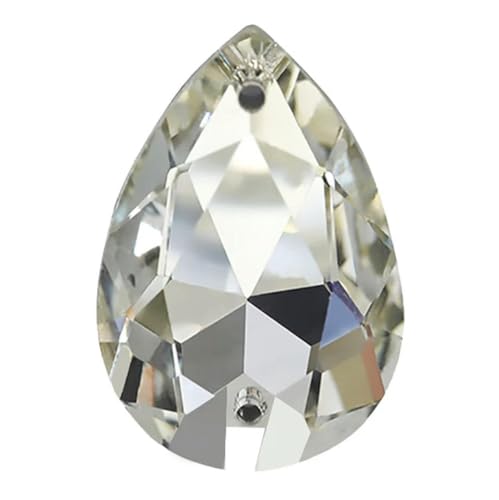 CEMELI 12~36 Stück 10~30 mm Glaskristall-Strasssteine zum Aufnähen tropfenförmige Pointback-Diamant-Tröpfchen-Nährhinestones für Hochzeitskleidung von CEMELI