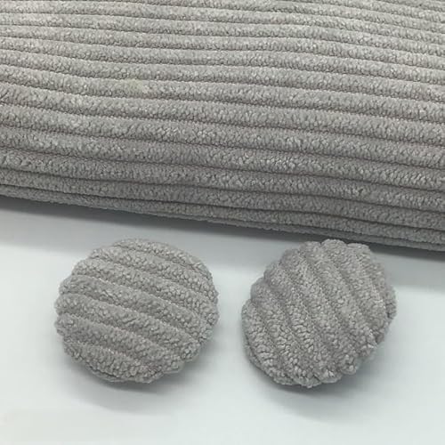 CEMELI 20 Stück 10–38 mm runde, mit Stoff überzogene Knöpfe aus Cord, Samtknöpfe mit Metallschaft, Knöpfe für Kleidung, Basteln, Nähen von CEMELI