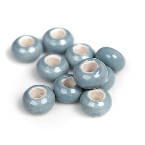 CEMELI 20 Stück 15 mm spezielle runde Retro-große Loch-Keramik-Porzellan-Perlen, Anhänger, Schmuckherstellung, Perlen, handgefertigte Materialien, Armband CEMELI 20 Stück 15 mm spezielle runde Retro-große Loch-Keramik-Porzellan-Perlen, Anhänger, Schmuckherstellung, Perlen, handgefertigte Materialien, Armband von CEMELI