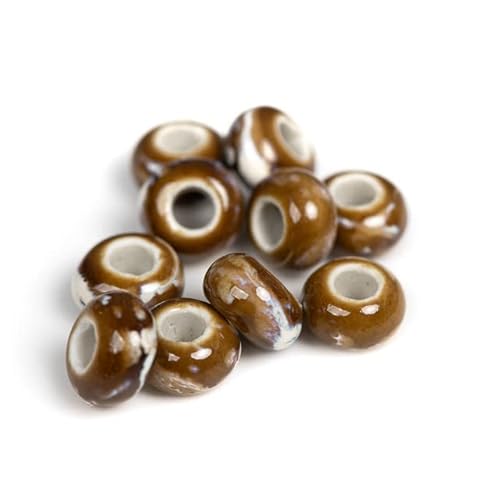CEMELI 20 Stück 15 mm spezielle runde Retro-große Loch-Keramik-Porzellan-Perlen, Anhänger, Schmuckherstellung, Perlen, handgefertigte Materialien, Armband CEMELI 20 Stück 15 mm spezielle runde Retro-große Loch-Keramik-Porzellan-Perlen, Anhänger, Schmuckherstellung, Perlen, handgefertigte Materialien, Armband von CEMELI