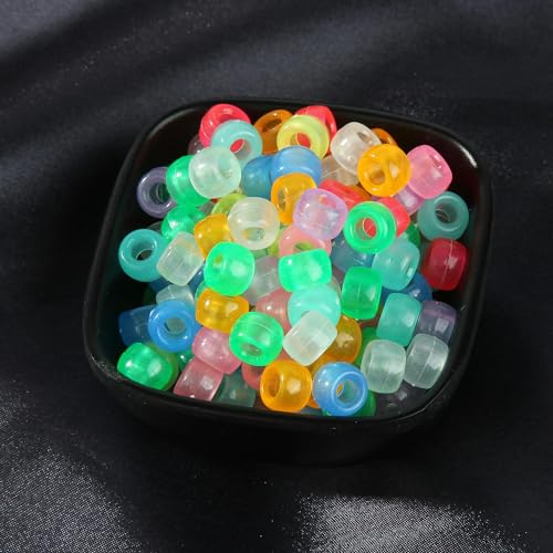 CEMELI 200 Stück 6 x 9 mm großes Loch leuchtende runde Pony-Perlen UV-Perlen Farbwechsel runde Acrylperlen für Schmuckherstellung Armband DIY CEMELI 200 Stück 6 x 9 mm großes Loch leuchtende runde Pony-Perlen UV-Perlen Farbwechsel runde Acrylperlen für Schmuckherstellung Armband DIY von CEMELI