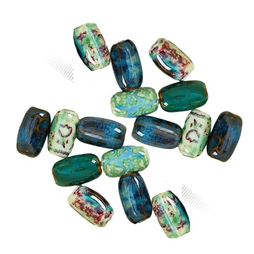 CEMELI Nepalesische Perlen, 10 Stück, 20 x 12 cm, Kiln Tibetische Dzi-Perlen, handgefertigte Keramikperlen für Schmuckherstellung, Halsketten, Armbänder, lose Distanzperlen CEMELI Nepalesische Perlen, 10 Stück, 20 x 12 cm, Kiln Tibetische Dzi-Perlen, handgefertigte Keramikperlen für Schmuckherstellung, Halsketten, Armbänder, lose Distanzperlen von CEMELI