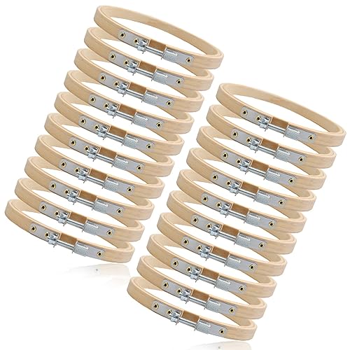 20 Stück 15cm Stickrahmen Bambus-Kreis runder aus Holz Stickerei Kreuzstich set Bambus-Kreis Stickerei Hoop Einstellbar Nähen Bambus Kreis Set Ring für DIY Kunst Handwerk Handliches Nähen 6 Zoll 20 Stück 15cm Stickrahmen Bambus-Kreis runder aus Holz Stickerei Kreuzstich set Bambus-Kreis Stickerei Hoop Einstellbar Nähen Bambus Kreis Set Ring für DIY Kunst Handwerk Handliches Nähen 6 Zoll von CENBEN