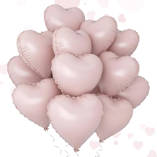 18 Zoll große hellrosa Herz-Folienballons, luxuriöse Pastellherzen, 12er-Pack Herzballons, hochwertige Partydekoration für Hochzeiten, Verlobungen, Kinderzimmer, Babypartys und Geburtstage 18 Zoll große hellrosa Herz-Folienballons, luxuriöse Pastellherzen, 12er-Pack Herzballons, hochwertige Partydekoration für Hochzeiten, Verlobungen, Kinderzimmer, Babypartys und Geburtstage von CENCERY