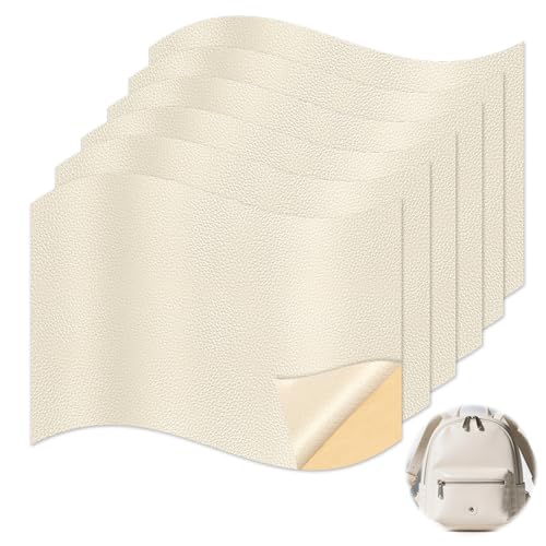 Selbstklebender Leder-Reparaturflicken, groß, 20 x 30 cm, 6er-Set für Sofas, Autositze und Möbel, Kunstleder-Reparaturset, schnelle Lösung für Risse und Löcher in Polstern, große Flicken (weiß) Selbstklebender Leder-Reparaturflicken, groß, 20 x 30 cm, 6er-Set für Sofas, Autositze und Möbel, Kunstleder-Reparaturset, schnelle Lösung für Risse und Löcher in Polstern, große Flicken (weiß) von CENCERY