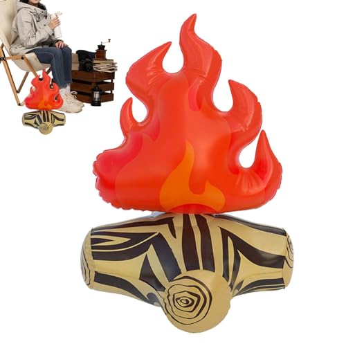 Aufblasbare Lagerfeuer Requisiten - Dekoratives Lagerfeuer Prop | Lustige Lagerfeuer Partydekorationen, kreative Campingdekorationen für Szenen und Mädchen Cenmoo von CENMOO