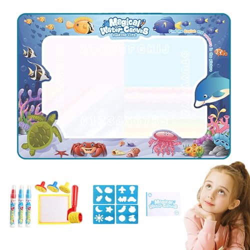 CENMOO Aquarellmatte, Wasserfarbstempel – Spielzeugmatte aus Segeltuch für Kritzel- und Kritzeltafeln für | Leinwandmatte für Doodle-Zeichnungsmatte zum Ausmalen 100 x 80 cm CENMOO Aquarellmatte, Wasserfarbstempel – Spielzeugmatte aus Segeltuch für Kritzel- und Kritzeltafeln für | Leinwandmatte für Doodle-Zeichnungsmatte zum Ausmalen 100 x 80 cm von CENMOO