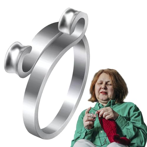 CENMOO Fadenspannring, verstellbarer Ring zum Häkeln | Offener Ringhalter aus Messing im Retro-Stil, für Strickwaren für Häkelnadeln, Garnführung, schnelleres Stricken CENMOO Fadenspannring, verstellbarer Ring zum Häkeln | Offener Ringhalter aus Messing im Retro-Stil, für Strickwaren für Häkelnadeln, Garnführung, schnelleres Stricken von CENMOO