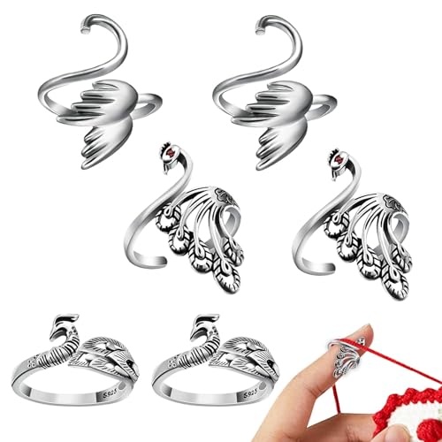 CENMOO Häkeln Strickringe für Spannung, offener Fingerring mit Strickring | Verstellbare Strickringe zum Häkeln | Robuste und strapazierfähige Häkelnadeln CENMOO Häkeln Strickringe für Spannung, offener Fingerring mit Strickring | Verstellbare Strickringe zum Häkeln | Robuste und strapazierfähige Häkelnadeln von CENMOO