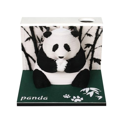 CENMOO Haftnotizen - Haftnotizen aus Karton Panda | Dekorative Kunst zum Basteln von Papier Weihnachten zum Abreißen, Geschenk für Schreibtischdekoration für Tisch, Bücherregal, Fensterbank von CENMOO