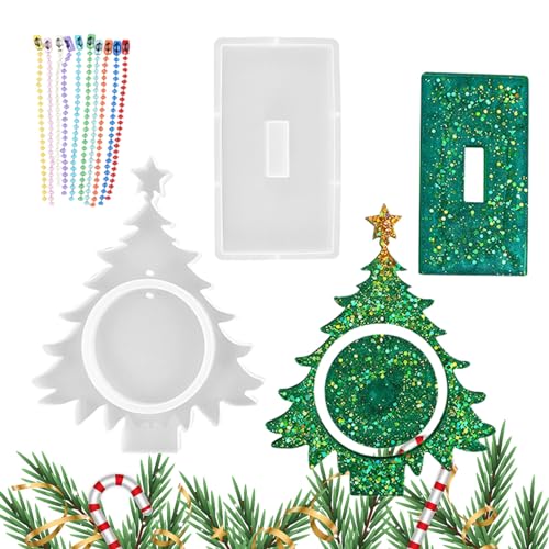 CENMOO Silikonformen für Bilderrahmen Weihnachtsbaum, Weihnachtsformen für Bilderrahmen aus Silikon | Epoxidharz-Formen aus hitzebeständigem Silikon für Schokolade, Eiswürfel, von CENMOO