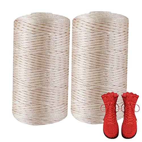 CENMOO Sommer-Sonnenhutgarn zum Häkeln, 2 Stück dünnes Baumwollgarn aus Nylon zum Häkeln - Kissengarn für Taschen, Schuhe, Sommerhüte zum Selbermachen CENMOO Sommer-Sonnenhutgarn zum Häkeln, 2 Stück dünnes Baumwollgarn aus Nylon zum Häkeln - Kissengarn für Taschen, Schuhe, Sommerhüte zum Selbermachen von CENMOO