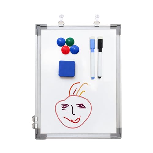CENMOO Trockenlöschtafel für Wand, magnetische Whiteboards für Wände | trocken abwischbares magnetisches Whiteboard 1 Radiergummi, 2 Marker, 4 Magnete | glattes doppelseitiges Zeichenbrett, Rahmen aus von CENMOO